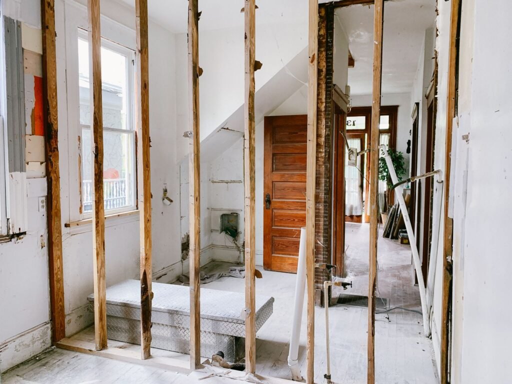 Maison de maître en rénovation à Schaerbeek