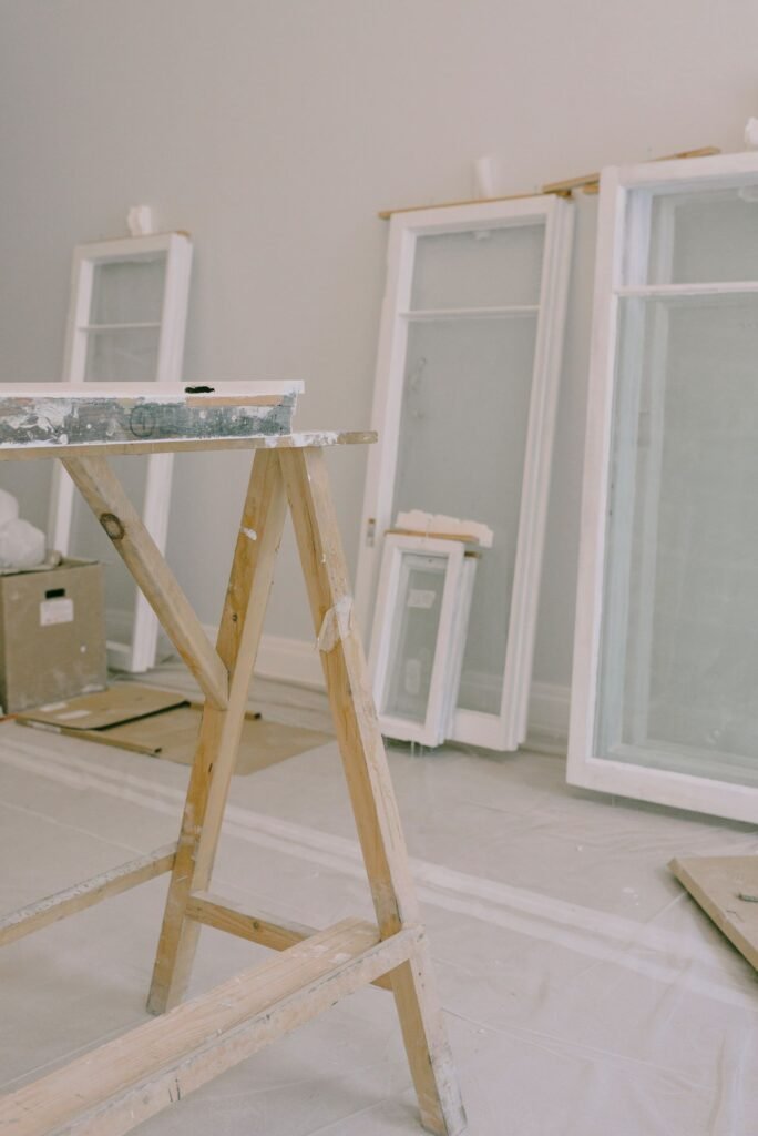 Pièce de vie en rénovation à Jette