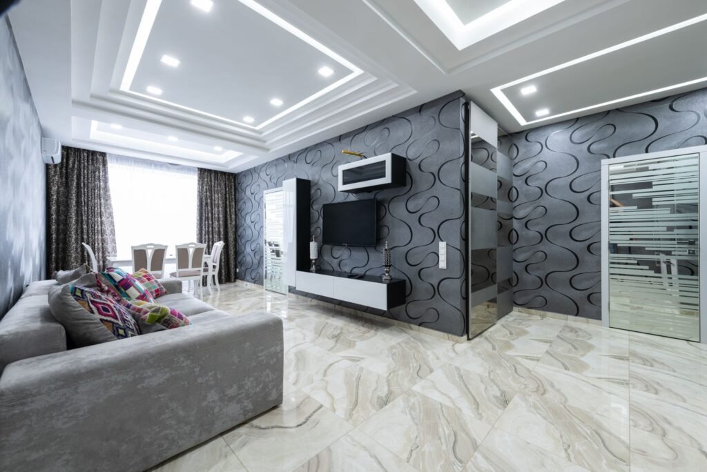Séjour lumineux après rénovation